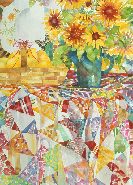 Susan E Routledge - The Quilter's Sunflowers